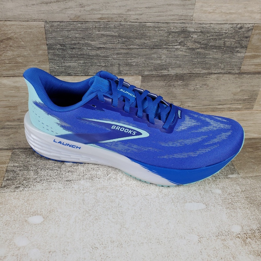 Brooks Launch 11 Mens Shoes Sz 12 D Cobalt Limpet Shell Mesh Lace Up Sneakers
